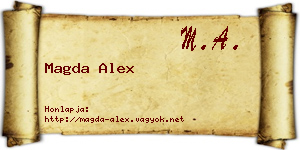 Magda Alex névjegykártya