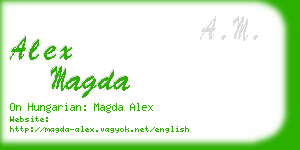 alex magda business card